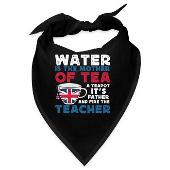 Teeliebhaber, Teetrinker, Teezeit - Bandana - Schwarz - Vorne