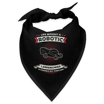 Mähroboter fan, Rasen Mähen - Bandana - Schwarz - Vorne