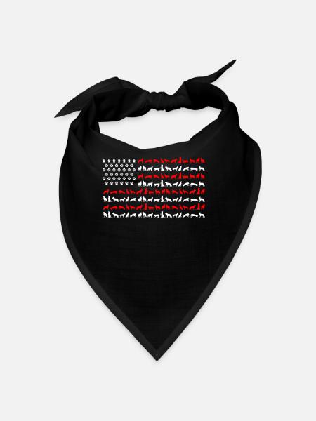 German Shepherd US FLAG - Bandana - black - Front