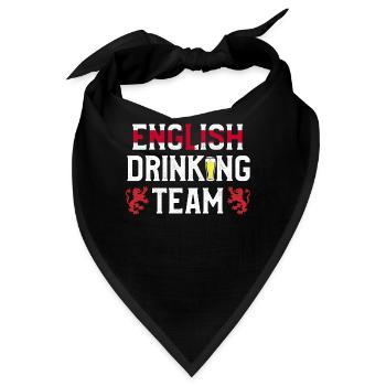 Englisches Trinkteam, England - Bandana - Schwarz - Vorne