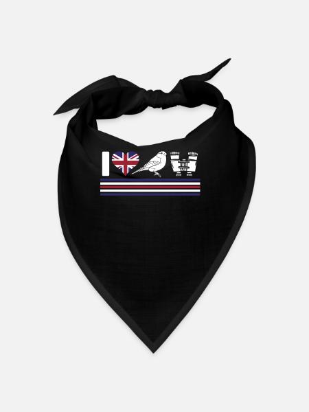 Bird watching, ornithology - Bandana - black - Front