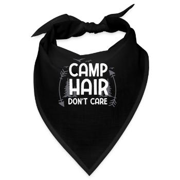 Camphaare Kümmert mich nicht - Camping Glamping - Bandana - Schwarz - Vorne