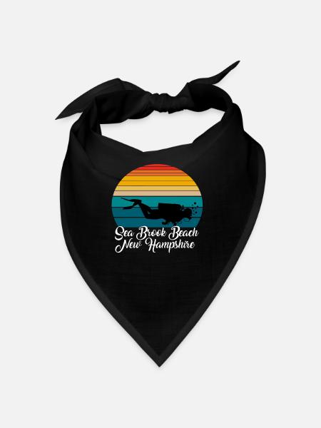 Sea Brook Beach New Hampshire Diving - Bandana - Schwarz - Vorne
