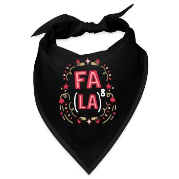 Fa La 8 - Mathelehrer Weihnachten Fa La La - Bandana - Schwarz - Vorne