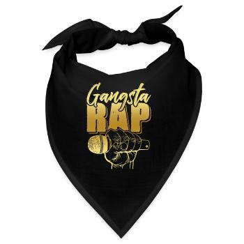 Gangsta Rap - Bandana - Schwarz - Vorne