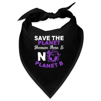umweltschutz planet b - Bandana - Schwarz - Vorne