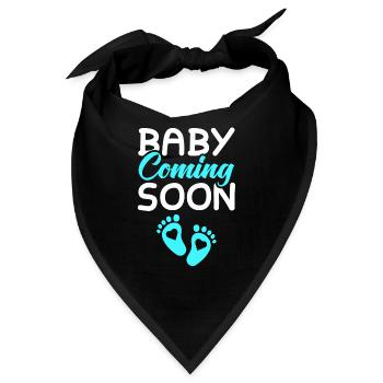 baby coming soon - Bandana - Schwarz - Vorne