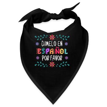 Spanischlehrer, Spanisch Unterrichten - Bandana - Schwarz - Vorne