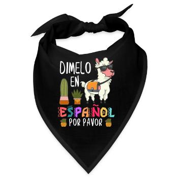 Spanischlehrer, Spanisch Unterrichten - Bandana - Schwarz - Vorne