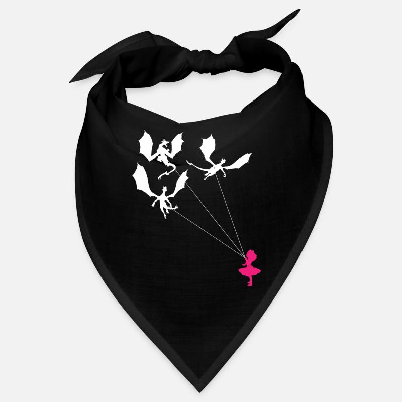 Lustiges Trendiges Kleines Mädchen Mit Drachen Bandana
