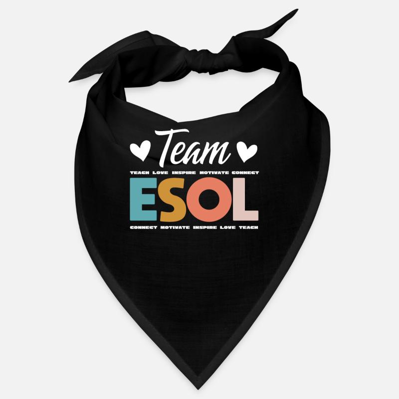 ESOL Teacher Crew Squad Rainbow Back Zur Schule Bandana