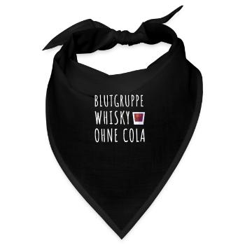 Blutgruppe Whisky Cola| Scotch Whisky Trinker - Bandana - Schwarz - Vorne