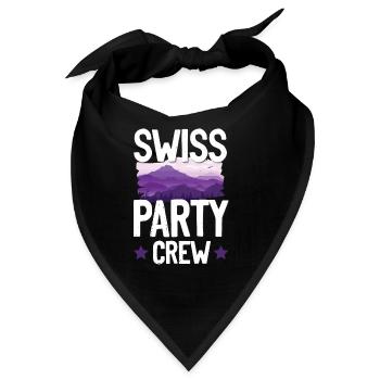 Swiss Party Crew - Bandana - Schwarz - Vorne
