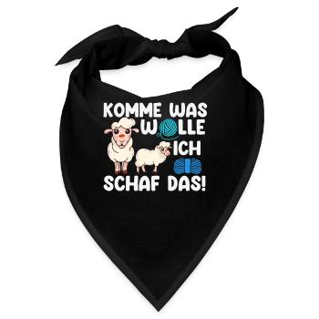 Schaf, Hirte, Schafhirte, Schafzucht - Bandana - Schwarz - Vorne