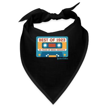 1923 Vintage Vintage Retro Geburtstagsgeschenk - Bandana - Schwarz - Vorne