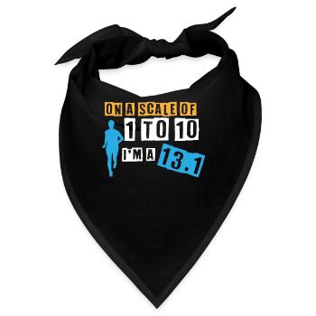 Halbmarathon, Marathon, Läufer - Bandana - Schwarz - Vorne