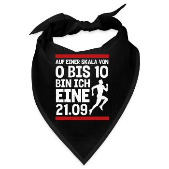 Halbmarathon, Marathon, Läufer - Bandana - Schwarz - Vorne