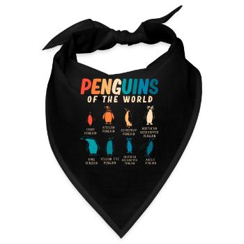 Pinguine, Penguin, Penguin -Liebhaber - Bandana - Schwarz - Vorne