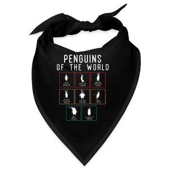 Pinguine, Penguin, Penguin -Liebhaber - Bandana - Schwarz - Vorne