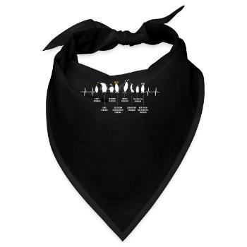 Pinguine, Penguin, Penguin -Liebhaber - Bandana - Schwarz - Vorne