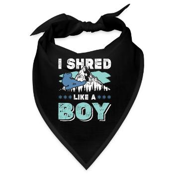 snowboarding junge - Bandana - Schwarz - Vorne