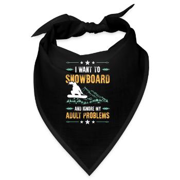 snowboarding probleme ignorieren - Bandana - Schwarz - Vorne