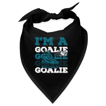 ice hockey goalie verein - Bandana - Schwarz - Vorne