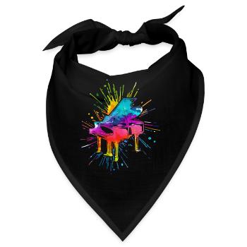Piano, Pianist - Bandana - Schwarz - Vorne