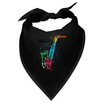 Saxofon, SAXofonist - Bandana - Schwarz - Vorne