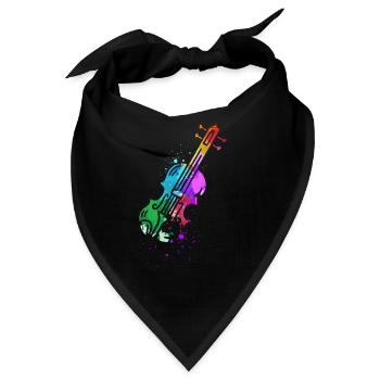 Geiger, Geige, Geige Spielen - Bandana - Schwarz - Vorne