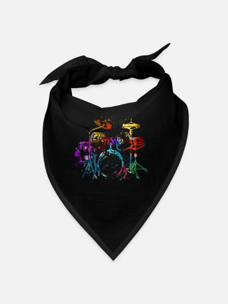 Schlagzeug, Schlagzeuger - Bandana - Schwarz