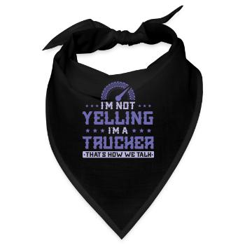 trucker cooler spruch - Bandana - Schwarz - Vorne