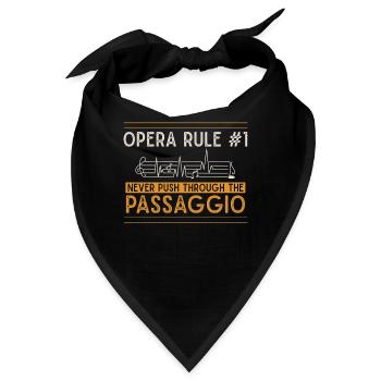 Opernsänger, Gesang, Opera - Bandana - Schwarz - Vorne