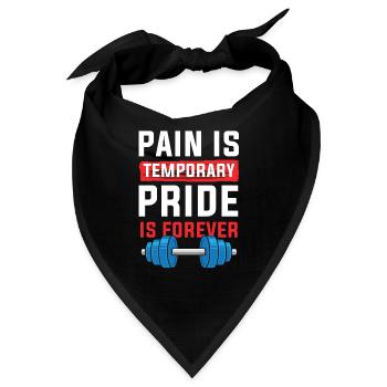 fitness pain workout pride - Bandana - Schwarz - Vorne
