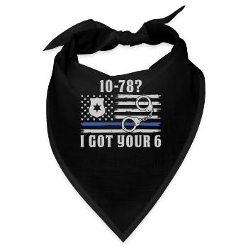 Wertschätzung Des Polizisten - Bandana - Schwarz - Vorne