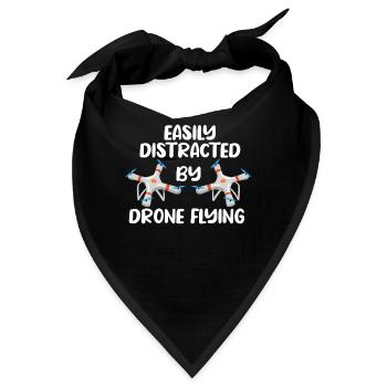 Drohnenfliegen, Drohnen, Flugdrohne, Modellflug - Bandana - Schwarz - Vorne