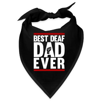 Deaf Pride, Audiologe, Fingerbuchstabieren - Bandana - Schwarz - Vorne