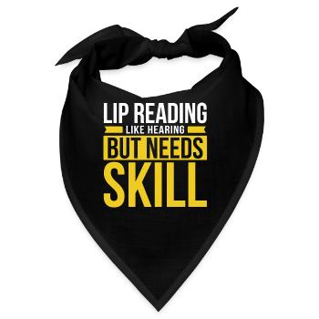 Deaf Pride, Audiologe, Fingerbuchstabieren - Bandana - Schwarz - Vorne