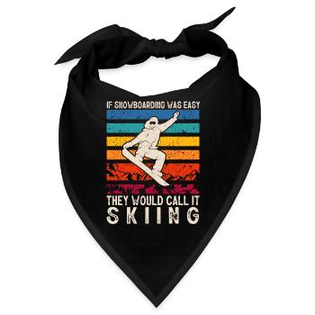 Snowboarder, Snowboarden - Bandana - Schwarz - Vorne