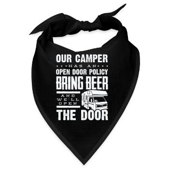 Wohnmobil, Wohnmobil, Wohnmobilcamping - Bandana - Schwarz - Vorne