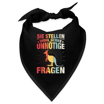 Sie Stellen Wohl Gerne Unnötige Fragen - Bandana - Schwarz - Vorne