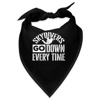 Fallschirmspringen, Fallschirmspringer - Bandana - Schwarz - Vorne