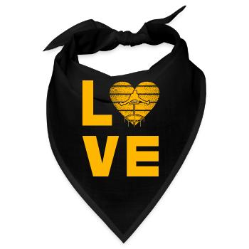 Trampolin-Liebe - Bandana - Schwarz - Vorne