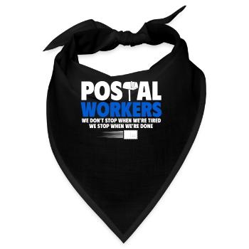 Postarbeiter, Post Mann - Bandana - Schwarz - Vorne