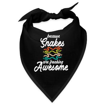 Schlange, Reptil - Schlangen - Bandana - Schwarz - Vorne