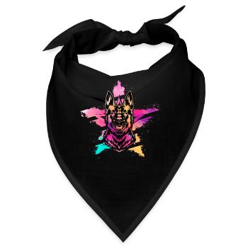Deutscher Schäferhund - Bandana - Schwarz - Vorne