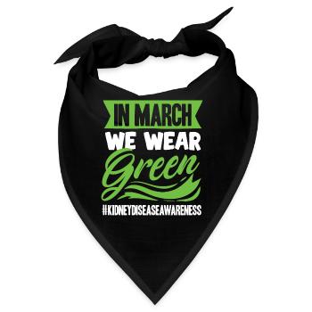 Bewusstsein Für Nierenerkrankungen, Niere - Bandana - Schwarz - Vorne