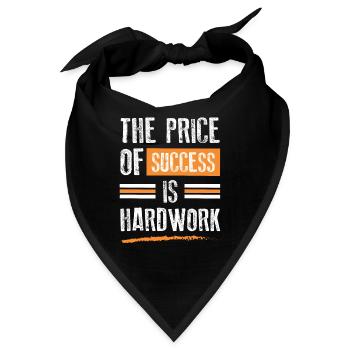 erfolg harte arbeit - Bandana - Schwarz - Vorne