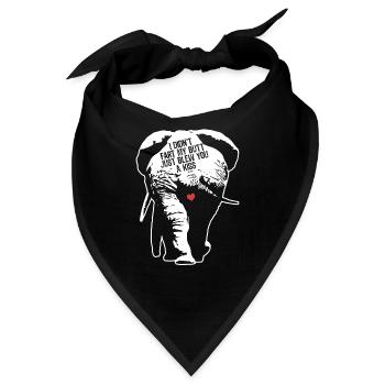 I didn't fart my heart blew you a kiss - Elephant - Bandana - Schwarz - Vorne