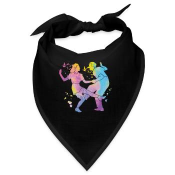 Tanzen Swing 60s Boogie Woogie - Bandana - Schwarz - Vorne